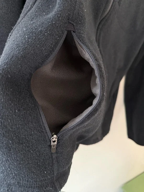 L.L. Bean Black Men's Zipped Fleece Jacket Size Small Regular Outdoors Granola - Picture 4 of 9